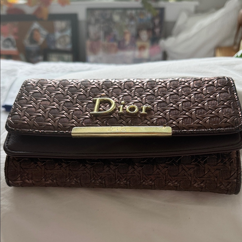 Dior Woven Brown Wallet